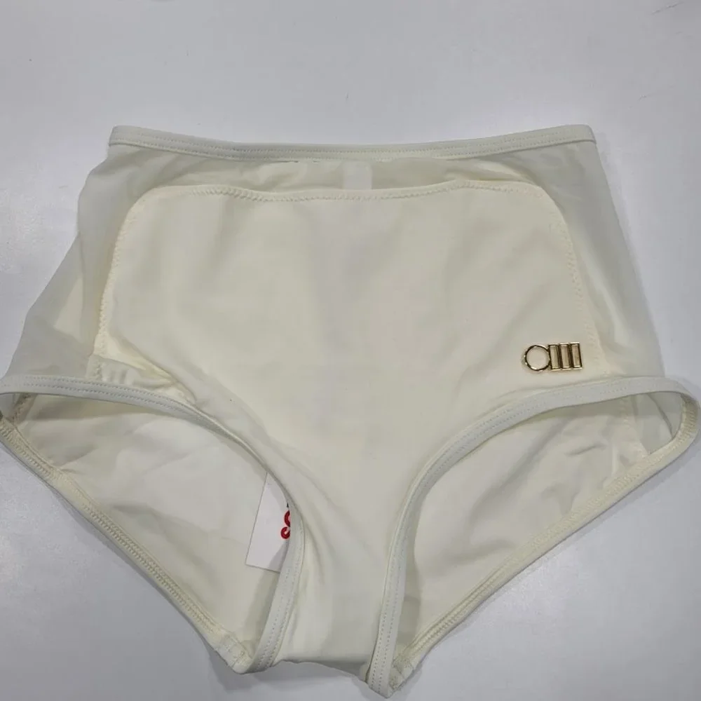 Solid & Striped Brigitte Mesh Bikini Bottom Cream - Picture 2 of 9